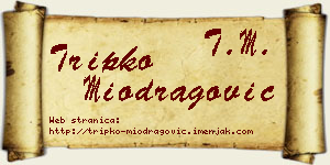 Tripko Miodragović vizit kartica
